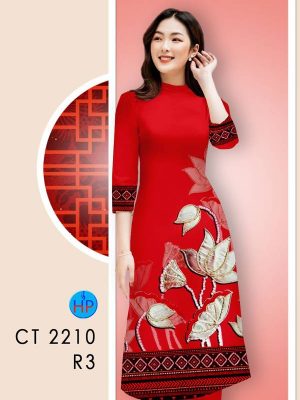 Vải Áo Dài Hoa In 3D AD CT2210 25